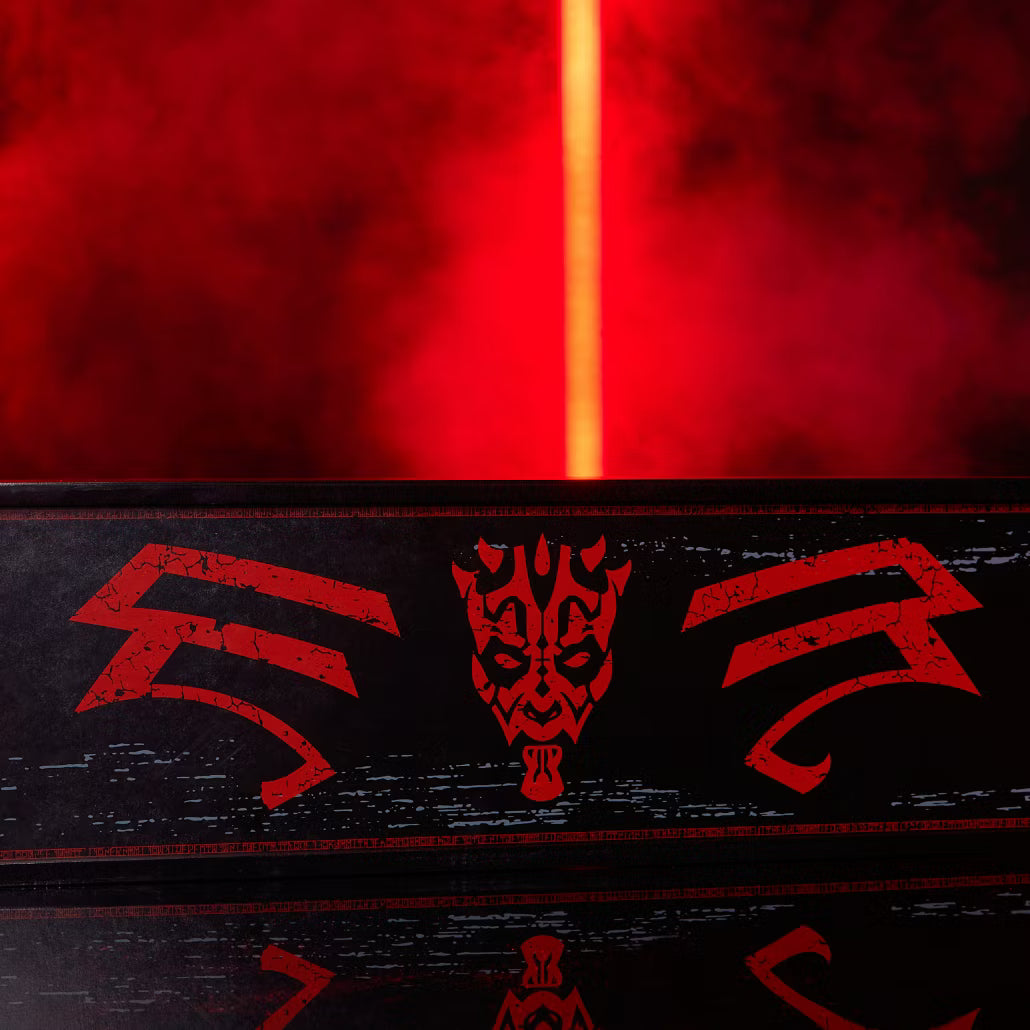 El aprendiz Sith: Set empuñaduras réplica espada láser Darth Maul, edición limitada, Star Wars: La amenaza fantasma, 25.º aniversario