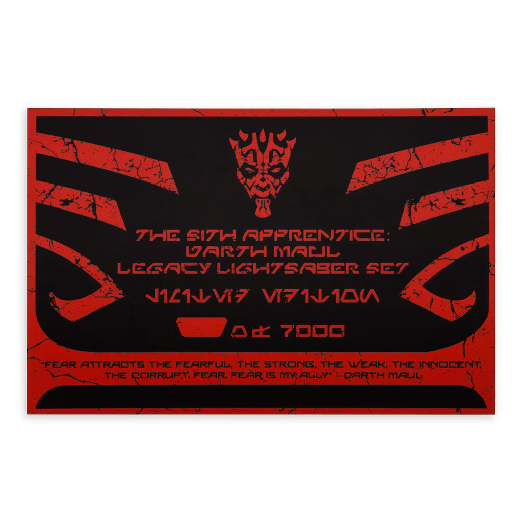 El aprendiz Sith: Set empuñaduras réplica espada láser Darth Maul, edición limitada, Star Wars: La amenaza fantasma, 25.º aniversario