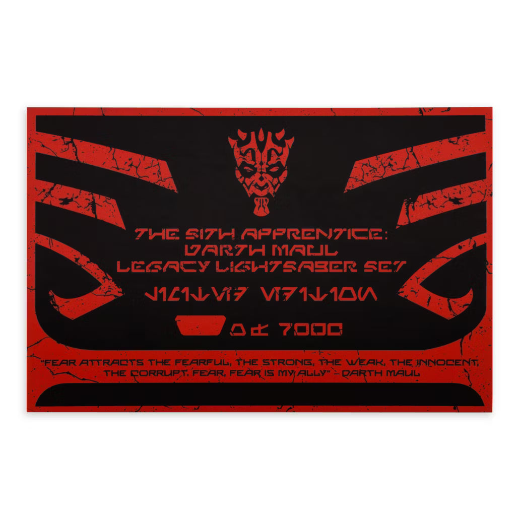 El aprendiz Sith: Set empuñaduras réplica espada láser Darth Maul, edición limitada, Star Wars: La amenaza fantasma, 25.º aniversario