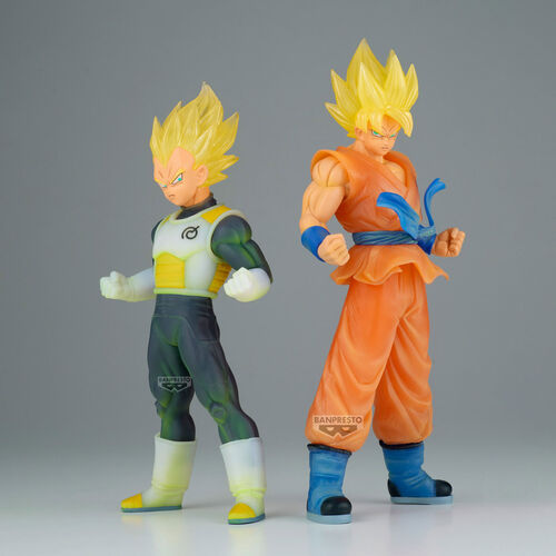 Figura Son Goku y Vegeta Clearise Dragon Ball Z Super